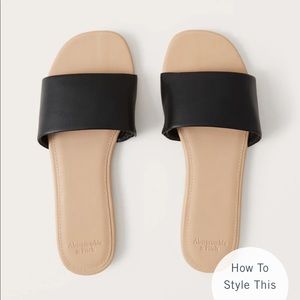 ☀️ NWT ☀️ Single Strap Slide Sandals - Abercrombie & Fitch
